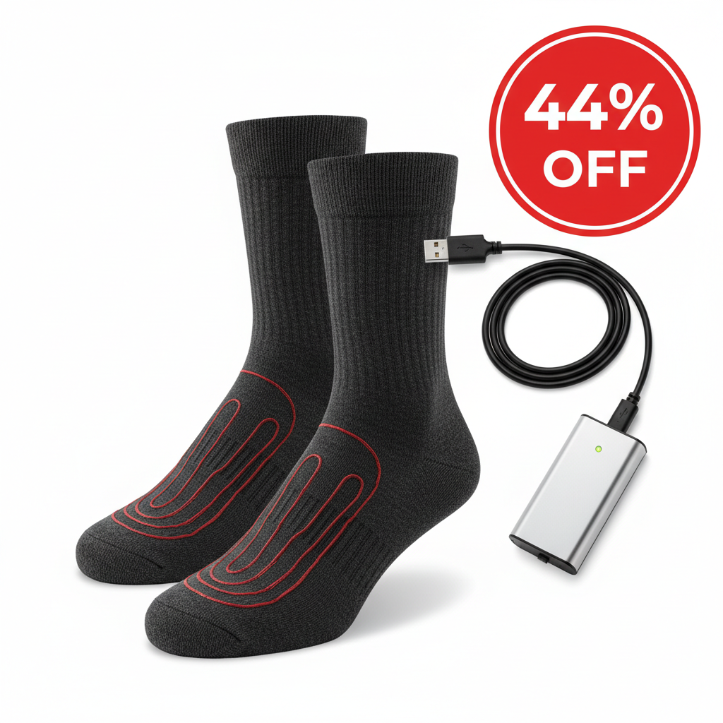 Calcetines USB con badge 44% OFF